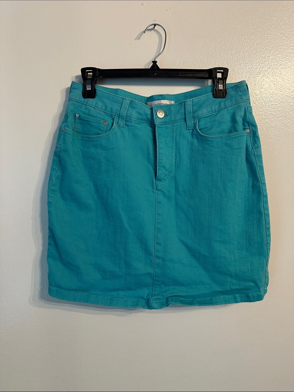 croft & barrow Turquoise Mini Skirt With Built in Shorts